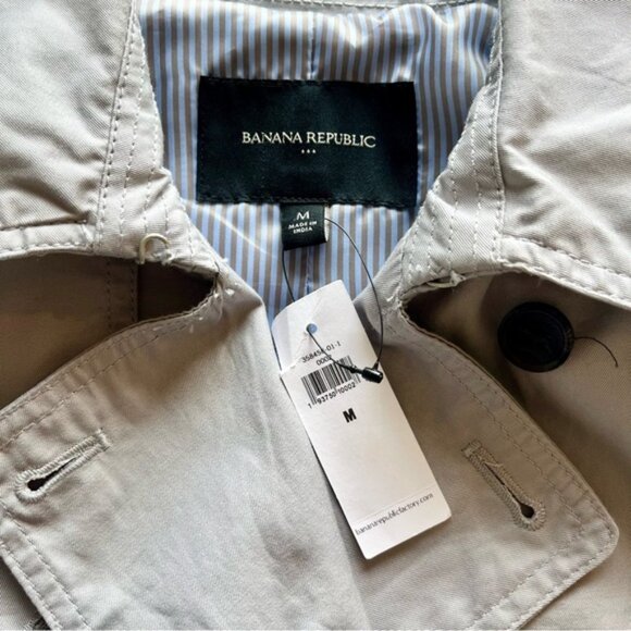 NWT Banana Republic Gray Trench Coat - Picture 12 of 15
